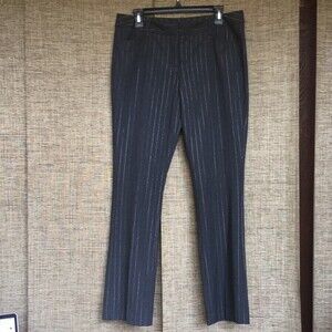 Express pinbstripe straight leg pants